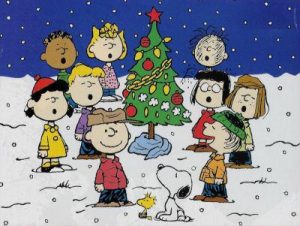 Charlie Brown & The Gang Singing Christmas Carols, with Snoopy
