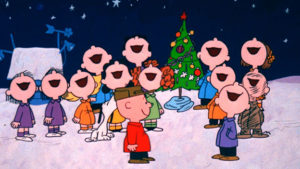 The Charlie Brown Gang Signing Christmas Songs