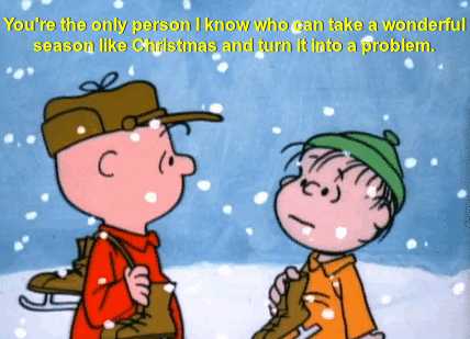 Charlie Brown and Linus - Into a problem quote